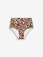 Animal Print High Waist Bikini Bottoms - Image 7 of 7