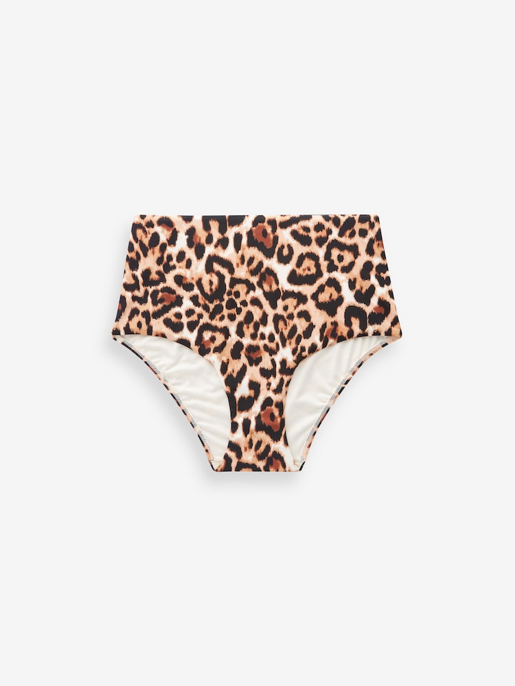 Animal Print High Waist Bikini Bottoms - Image 7 of 7 Animal Print High Waist Bikini Bottoms - Image 7 of 7
