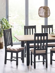 Julian Bowen Dark Grey Oak Bordeaux Dining Chairs Set Of 2 - Image 1 of 5