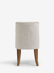 Set of 2 Chunky Weave Mid Natural Wolton Dark Wood Leg Collection Luxe Button Dining Chairs - Image 6 of 10