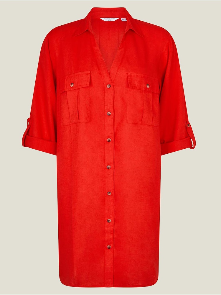 Accessorize Red Beach Shirt - Image 4 of 4