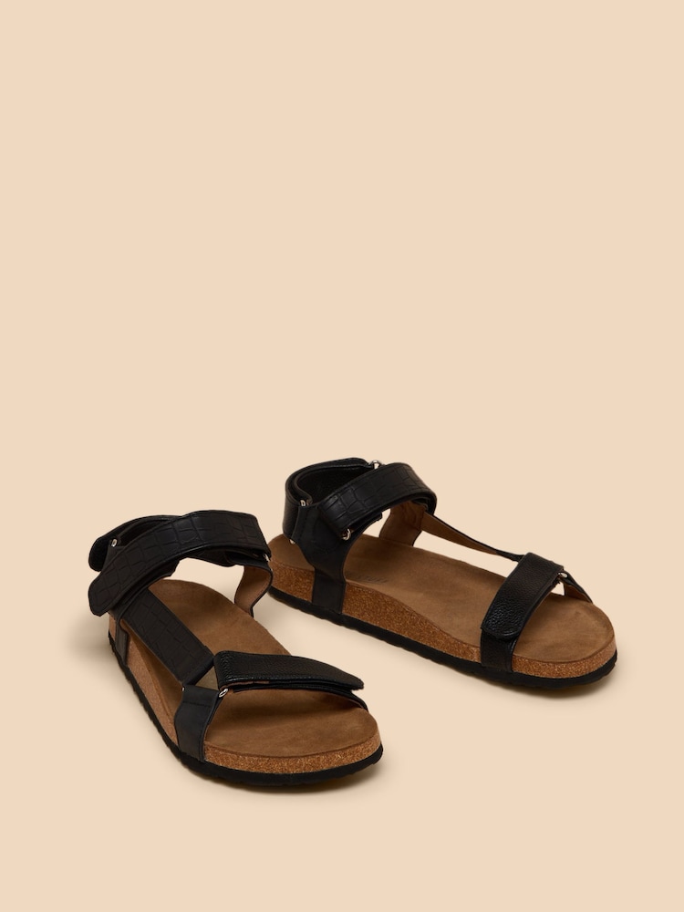 White Stuff Black Trek Footbed Sandals - Image 2 of 4 White Stuff Black Trek Footbed Sandals - Image 2 of 4