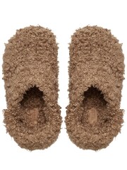 Crocs Tan Brown Classic Doodle Faux Fur Lined Sepia Slippers - Image 3 of 6