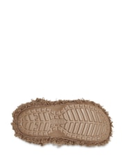 Crocs Tan Brown Classic Doodle Faux Fur Lined Sepia Slippers - Image 5 of 6