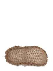 Crocs Tan Brown Classic Doodle Faux Fur Lined Sepia Slippers - Image 6 of 6