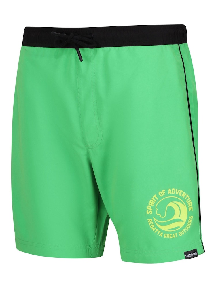 Regatta Fairway Green/Black Men's Bentham Swim Shorts - Image 7 of 7