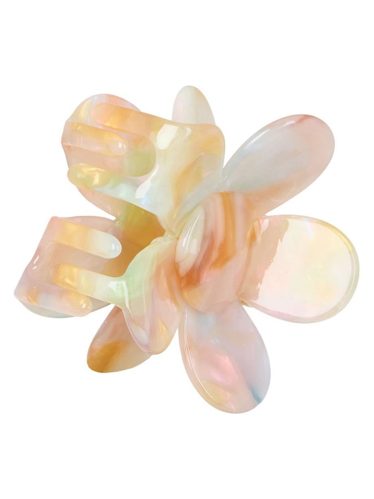 Oliver Bonas Cream Agnes Flower Faux Tortoiseshell Hair Claw Clip - Image 1 of 5 Oliver Bonas Cream Agnes Flower Faux Tortoiseshell Hair Claw Clip - Image 1 of 5