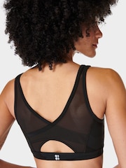 Sweaty Betty Ultra Black Camo Print Power Icon Train Bra - Image 6 of 6