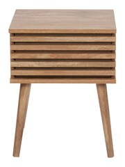 Pacific Natural Larvik Wood 1 Drawer Bedside Table - Image 2 of 5