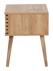 Pacific Natural Larvik Wood 1 Drawer Bedside Table - Image 3 of 5