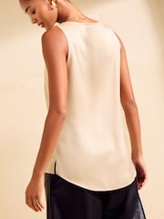 Friends Like These Champagne Gold V-Neck Vest Top - Image 5 of 5
