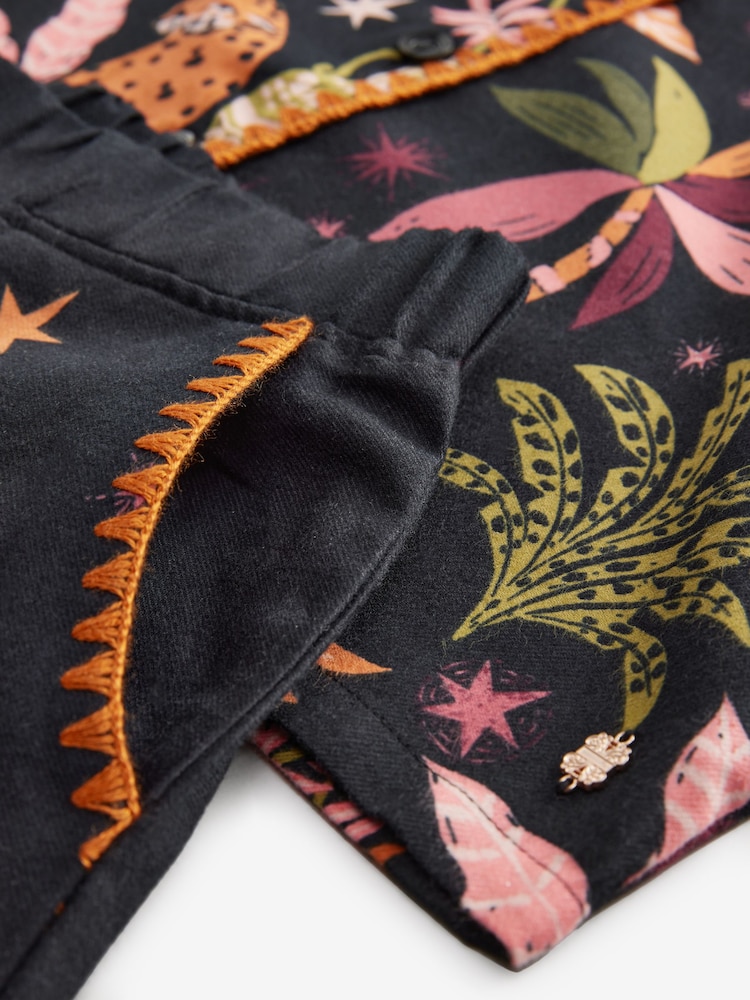 Never Fully Dressed Black 100% Cotton Button Through Pyjamas - Image 12 of 13
