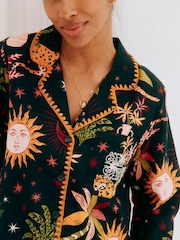 Never Fully Dressed Black 100% Cotton Button Through Pyjamas - Image 7 of 13