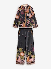 Never Fully Dressed Black 100% Cotton Button Through Pyjamas - Image 8 of 13