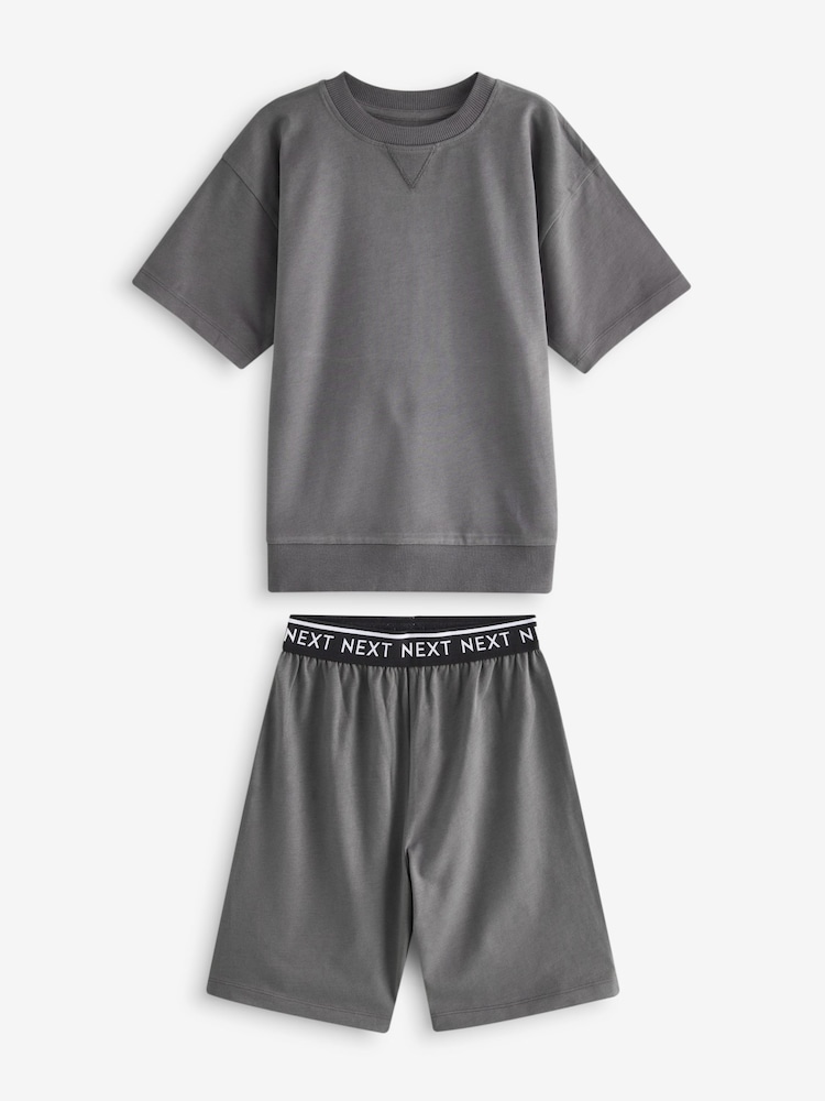 Sage Green Short 100% Cotton Pyjamas 3 Pack (3-16yrs) - Image 4 of 7
