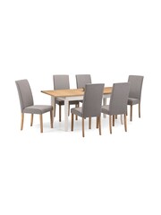 Julian Bowen Taupe Oak Seville Dining Chairs Set Of 2 - Image 5 of 5