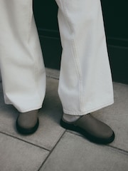 Grey Forever Comfort® Borg Sling Back Buckle Mules - Image 4 of 5