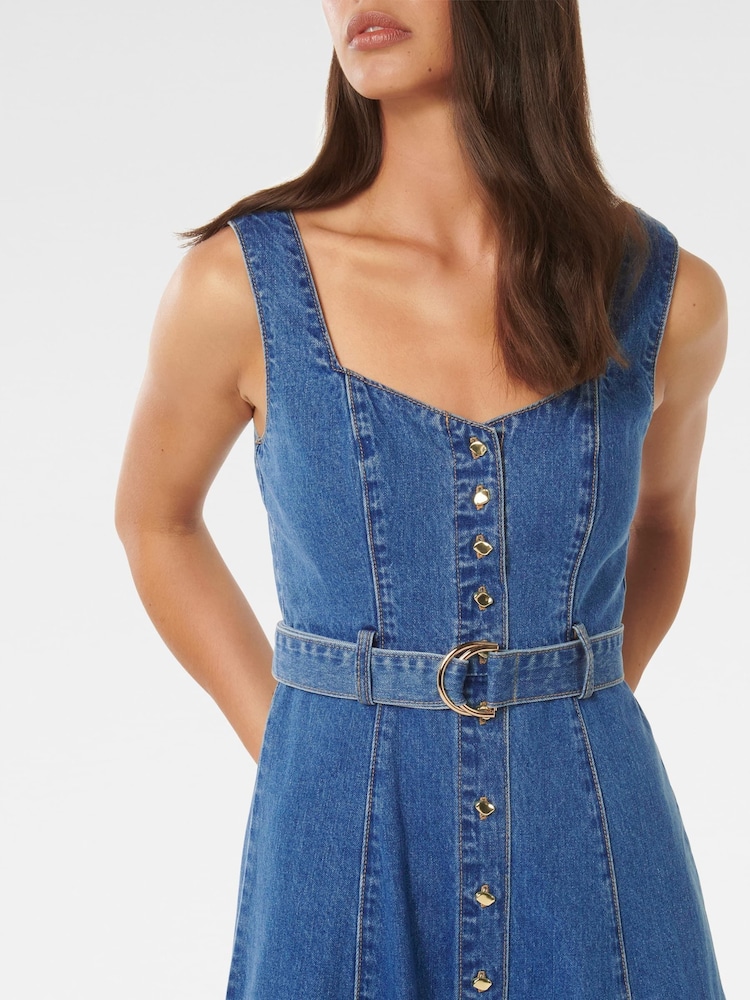 princess polly baby blue dress FOREVER 21 Denim Dresses for Women for sale main image 1