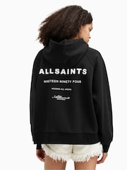 AllSaints Black 100% Cotton Tour Talon Hoodie - Image 1 of 7