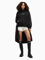 AllSaints Black 100% Cotton Tour Talon Hoodie - Image 3 of 7