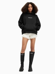 AllSaints Black 100% Cotton Tour Talon Hoodie - Image 5 of 7