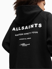 AllSaints Black 100% Cotton Tour Talon Hoodie - Image 6 of 7