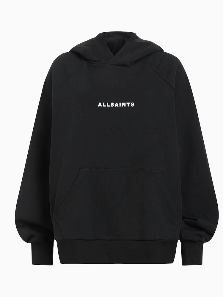 AllSaints Black 100% Cotton Tour Talon Hoodie - Image 7 of 7