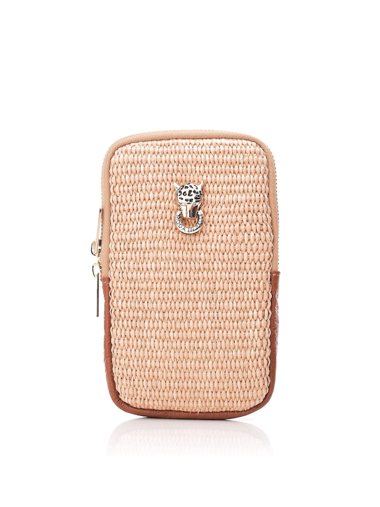 Moda in Pelle SARA BAG RAFFIA PHONE BAG - Image 1 of 4