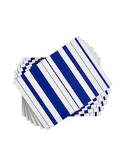 Pimpernel Blue Steccato Placemats Set of 6 - Image 5 of 6