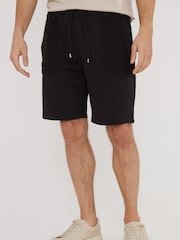 Threadbare Black Contrast Panel Pocket Sweat Shorts - Image 1 of 4