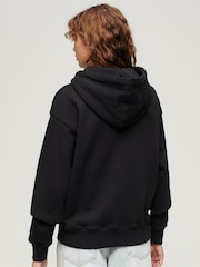 Superdry Black 100% Cotton Sport Luxe Loose Hoodie - Image 2 of 4