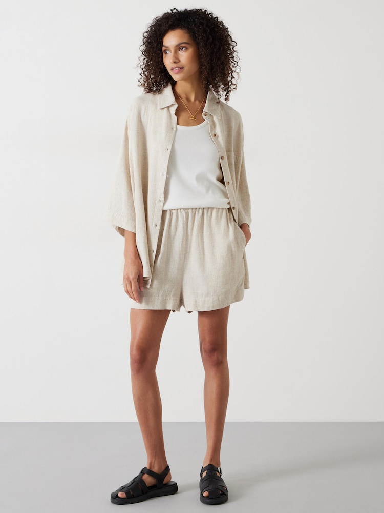 Hush Nude Lana Linen Blend Beach Shirt - Image 1 of 5