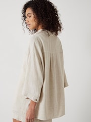Hush Nude Lana Linen Blend Beach Shirt - Image 3 of 5