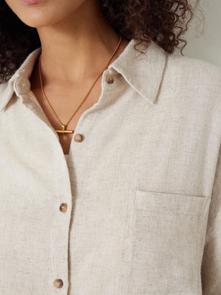 Hush Nude Lana Linen Blend Shirt - Image 4 of 5