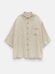 Hush Nude Lana Linen Blend Beach Shirt - Image 5 of 5