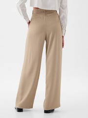 Gap Beige 365 High Waisted Pleated Trousers - Image 2 of 5