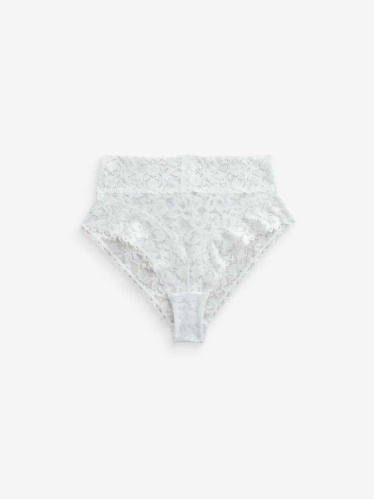 Weiß - Slip mit floraler Spitze, 3er Pack - Bild 5 von 5 Weiß - Slip mit floraler Spitze, 3er Pack - Bild 5 von 5