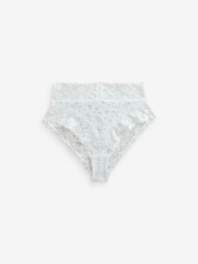 Blanco - Pack de 3 braguitas de encaje floral - Imagen 7 de 8