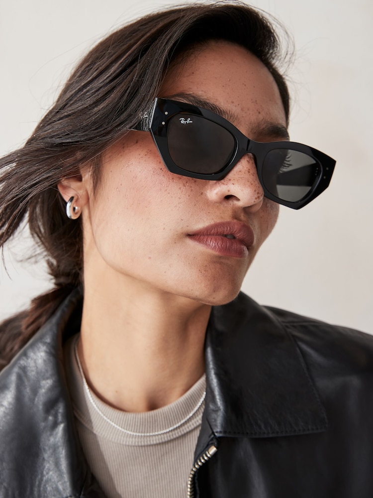 Ray Ban Zena Rb4430 Irregular Black Sunglasses - Image 2 of 8