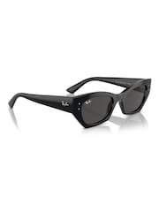 Ray Ban Zena Rb4430 Irregular Black Sunglasses - Image 3 of 8