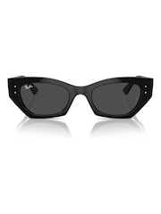 Ray Ban Zena Rb4430 Irregular Black Sunglasses - Image 4 of 8