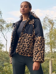 Animal Print Teddy Borg Jacket - Image 1 of 8