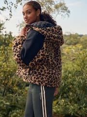 Animal Print Teddy Borg Jacket - Image 2 of 8