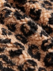Animal Print Teddy Borg Jacket - Image 8 of 8