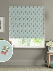 Sophie Allport Blue Strawberries Made to Measure 100% Cotton Roman Blinds - Image 1 of 6