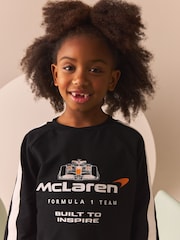 Black Mclaren Long Sleeve 100% Cotton Sweatshirt (3-16yrs) - Image 4 of 8