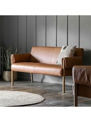 Gallery Home Brown Stanley Leather 2 Seater Sofa - Image 2 of 6