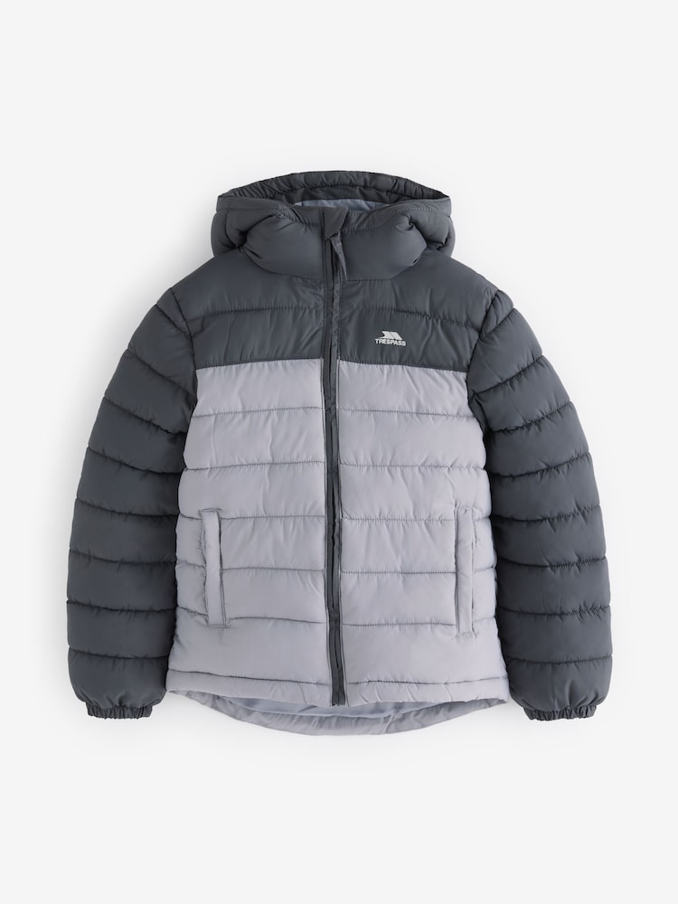 Trespass Kids Grey Oskar Padded Jacket - Image 1 of 4 Trespass Kids Grey Oskar Padded Jacket - Image 1 of 4