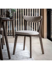 Gallery Home Dark Wood Temara Oak Style Dining Chairs 2Pk - Image 2 of 6