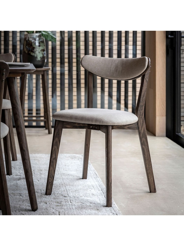 Gallery Home Dark Wood Temara Oak Style Dining Chairs 2Pk - Image 2 of 6